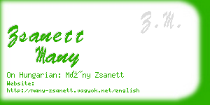 zsanett many business card